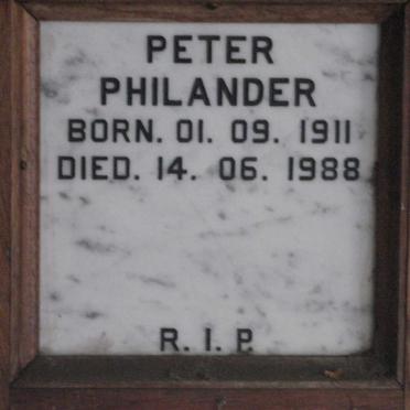 PHILANDER Peter 1911-1988