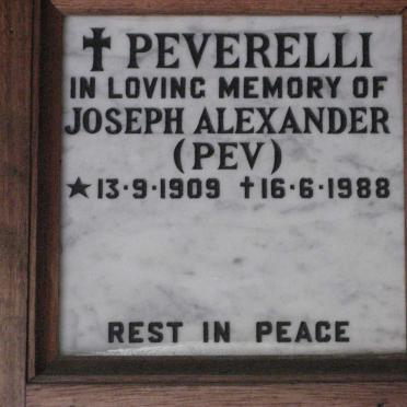 PEVERELLI Joseph Alexander 1909-1988