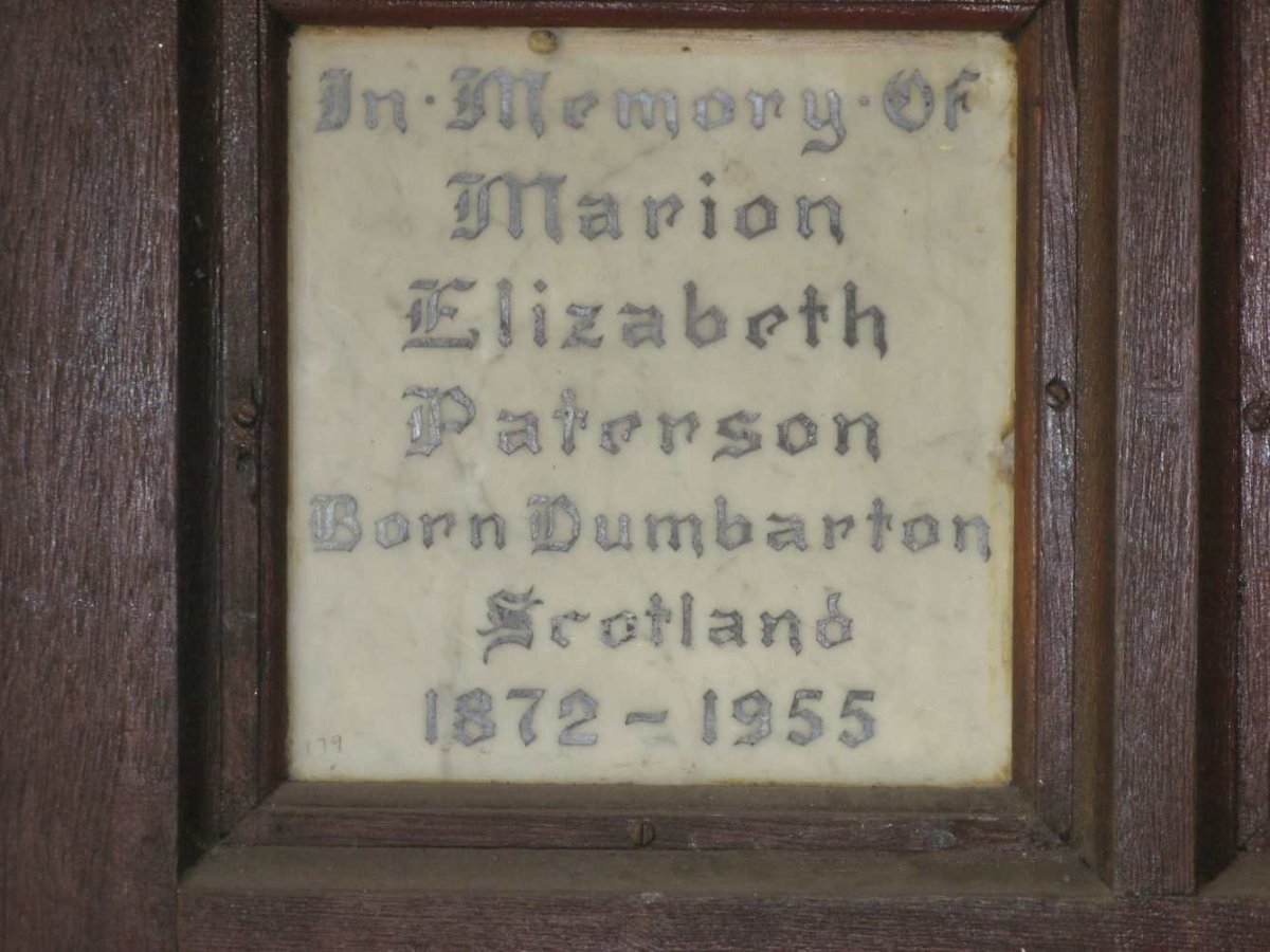 PATERSON Marion Elizabeth 1872-1955