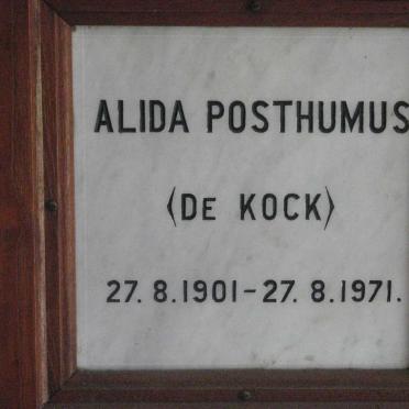 POSTHUMUS Alida nee DE KOCK 1901-1971