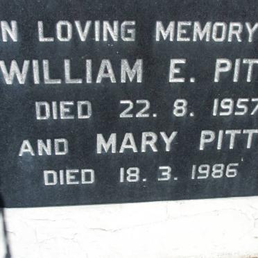 PITTS William E. -1957 &amp; Mary -1986