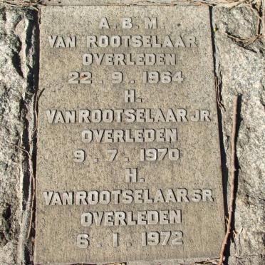 ROOTSELAAR A.B.M., van -1964 :: VAN ROOTSELAAR H. -1970 :: VAN ROOTSELAAR H. -1972
