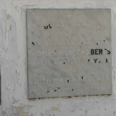 ROBERTS Thomas Nisbet -1944 &amp; Edith Maria -1960