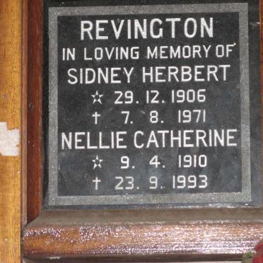 REVINGTON Sidney Herbert 1906-1971 &amp; Nellie Catherine 1910-1993