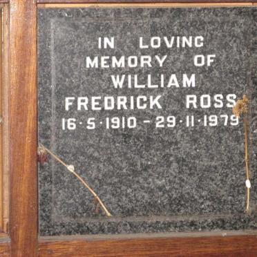 ROSS William Fredrick 1910-1979