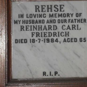 REHSE Reinhard Carl Friedrich -1984