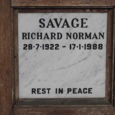 SAVAGE Richard Norman 1922-1988