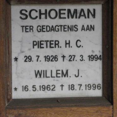 SCHOEMAN Pieter H.C. 1926-1994 :: SCHOEMAN Willem J. 1962-1996