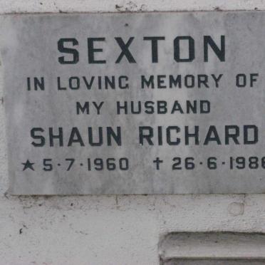 SEXTON Shaun Richard 1960-1986