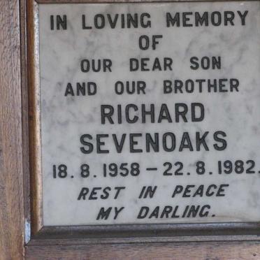 SEVENOAKES Richard 1958-1982