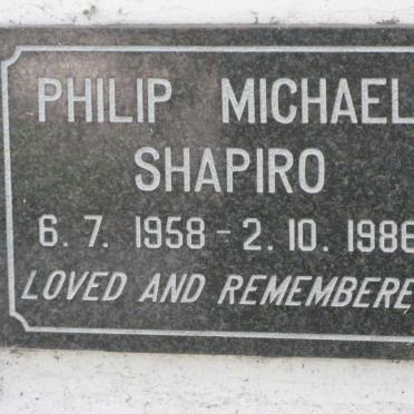 SHAPIRO Philip Michael 1958-1986