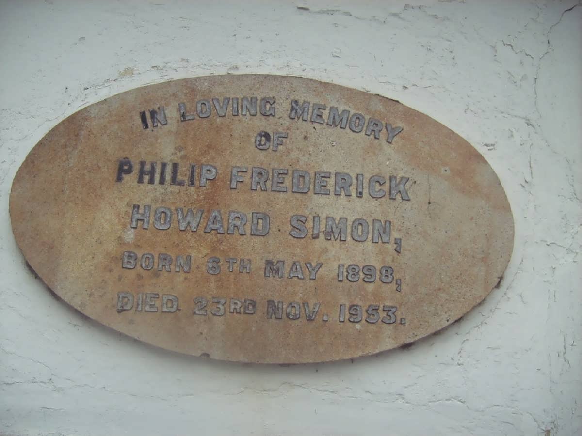 SIMON Philip Frederick Howard 1898-1953