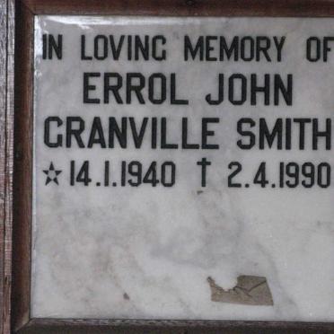SMITH Errol John Granville 1940-1990
