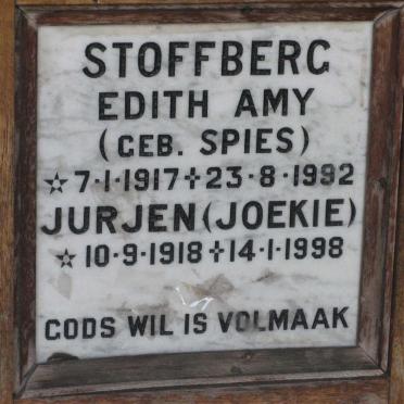 STOFFBERG Jurjen 1918-1998 &amp; Edith Amy SPIES 1917-1992