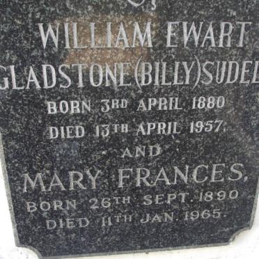 SUDELL William Ewart Gladstone 1880-1957 &amp; Mary Frances 1890-1965