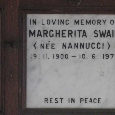 SWAIN Margherita nee NANNUCCI 1900-1978
