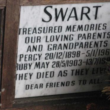 SWART Percy 1898-1967 &amp; Ruby May 1903-1992