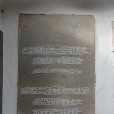 SWINGLER George Henry 1884-1946 &amp; Elizabeth Jane 1888-1968