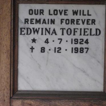 TOFIELD Edwina 1924-1987