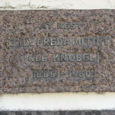 TOIT Lily Freda, du nee KNOBEL 1885-1960
