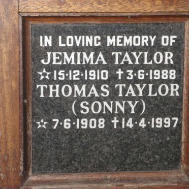 TAYLOR Thomas 1908-1997 &amp; Jemima 1910-1988