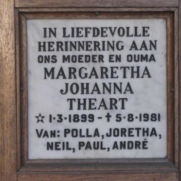 THEART Margaretha Johanna 1899-1981