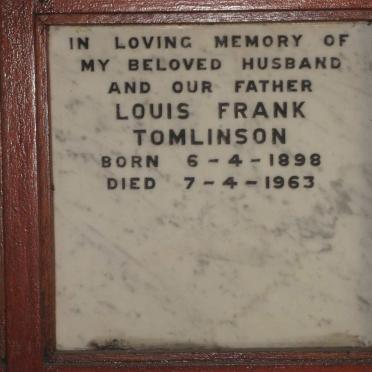 TOMLINSON Louis Frank 1898-1963