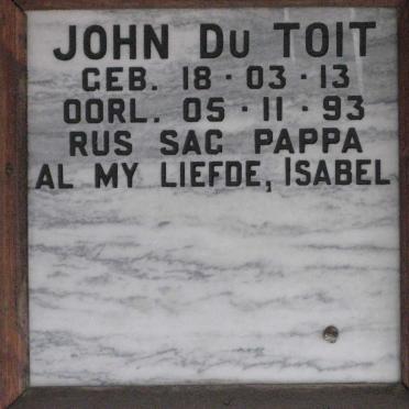 TOIT John, du 1913-1993