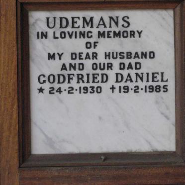 UDEMANS Godfried Daniel 1930-1985