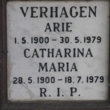 VERHAGEN Arie 1900-1979 &amp; Catharina Maria 1900-1979