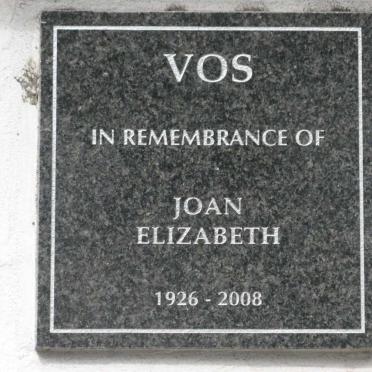 VOS Joan Elizabeth 1926-2008