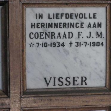 VISSER Coenraad F.J.M. 1934-1984