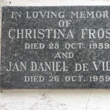 VILLE Jan Daniel, de -1959 :: FROST Christina -1959