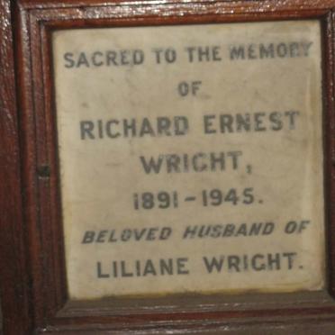 WRIGHT Richard Ernest 1891-1945