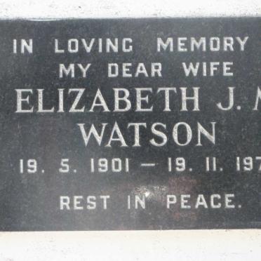 WATSON Elizabeth J.M. 1901-1975
