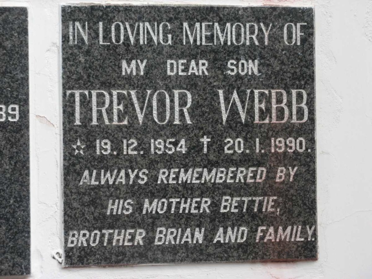 WEBB Trevor 1954-1990