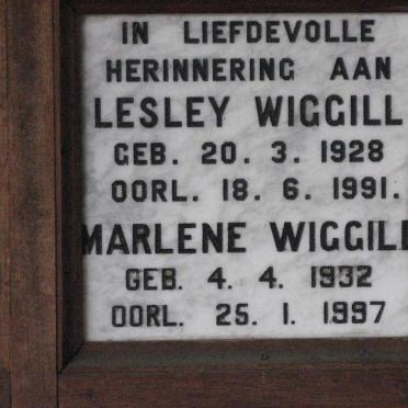 WIGGILL Lesley 1928-1991 &amp; Marlene 1932-1997