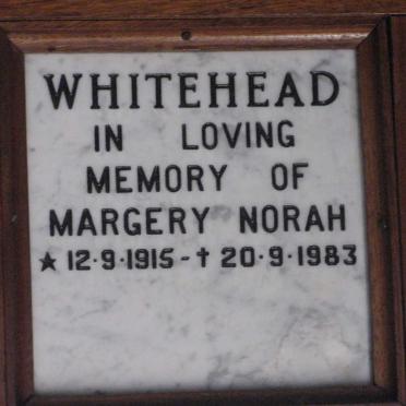 WHITEHEAD Margery Norah 1915-1983