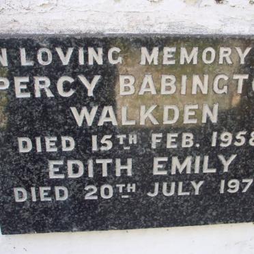 WALKDEN Percy Babington -1958 &amp; Edith Emily -1976