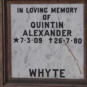 WHYTE Quintin Alexander 1909-1980