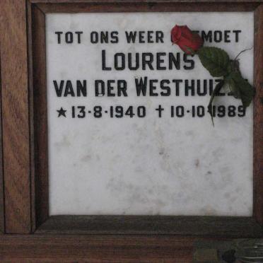 WESTHUIZEN Lourens, van der 1940-1989