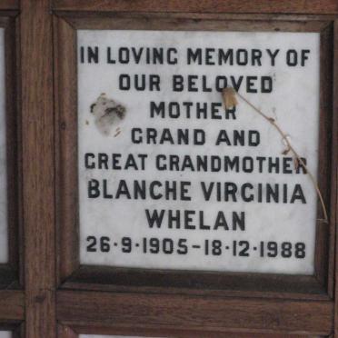 WHELAN Blanche Virginia 1905-1988