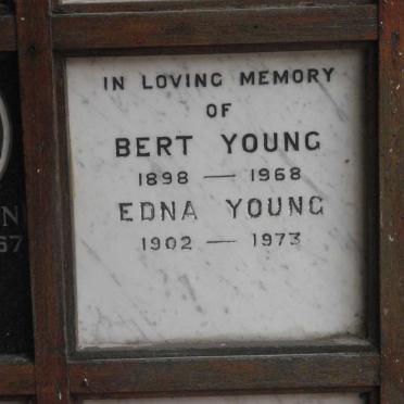 YOUNG Bert 1898-1968 &amp; Edna 1902-1973