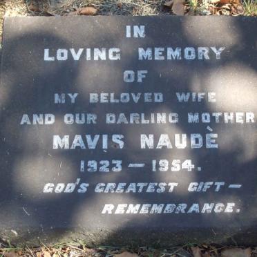 NAUDé Mavis 1923-1954