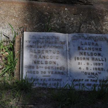 NELSON Albertus Francois -1957 &amp; Laura Blanche HALL 1897-1983