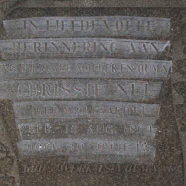 NEL Chrissie nee WOLFAARDT 1864-1955