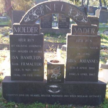 NEL Dirk Johannes 1902-1967 &amp; Isa Hamilton FILMALTER 1909-1966