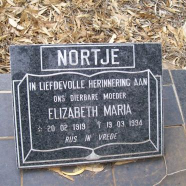 NORTJé Elizabeth Maria 1919-1994