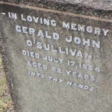 O’SULLIVAN Gerald John -1954