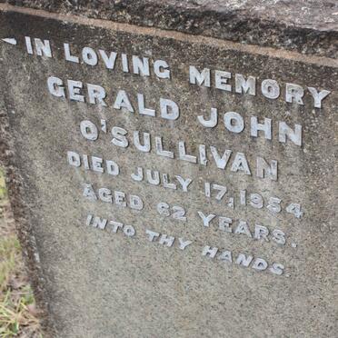 O’SULLIVAN Gerald John -1954